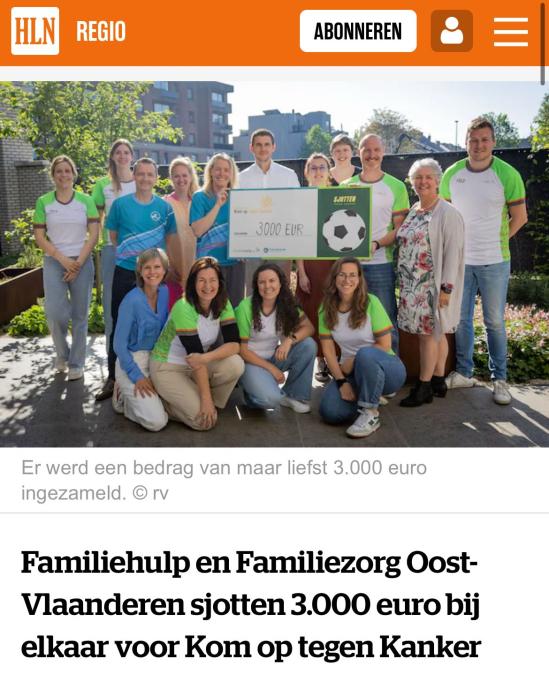 HLN schreef een artikel over onze match.